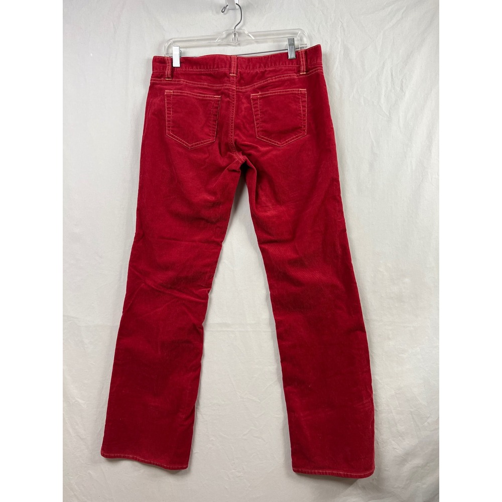 Old Navy Corduroy Pants Womens 8 Red Straight Leg Stretch Mid Rise 5-Pocket - Picture 7 of 8